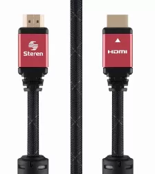 Cable Hdmi Steren 299-824 Canal Ethernet, 7.2 M, 10.2 Gbit/s, Negro, Rojo