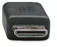 Adaptador Manhattan 304955, Mini Hdmi-19-p A Hdmi-19-p, Macho/macho, Color Negro