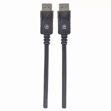 Cable Manhattan Displayport Macho A Macho, 60hz, 1.3 Metro, Negro