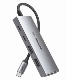 Hub Ugreen Usb-c 3.2, 2xusb 3.2, 2xusb-c 3.2, 10 Gbit/s, Gris