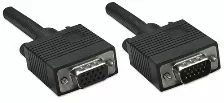 Cable Manhattan Para Monitor Svga 8mm, Hd15 Macho - Hd15 Hembra, 1.8 Metros, (309011) Negro