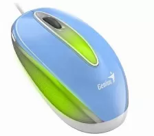 Mouse Genius Dx-mini Optico, Blueeye Alambrico, Usb, 1000dpi, Iluminacion Led, Azul