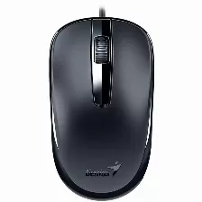 Mouse Optico Genius Dx-120, 3 Botones, 1200 Dpi, Usb Tipo-c, Negro