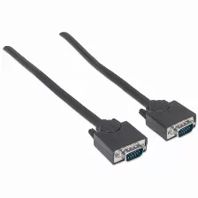 Cable Vga Manhattan 3m Svga, Longitud 3 M, Macho/macho, Negro (311748)