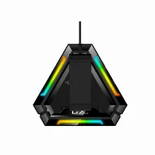 Soporte Para Diadema Genius Gx-uh100, Rgb, Con Puerto 2x Usb-c, 2x Usb-a, Negro