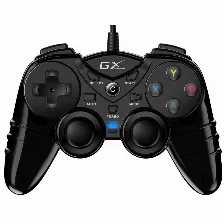 Control Genius Max Fire Gx-17uv, Usb, 17 Botones, Doble Vibracion, Pc/ Ps3, Negro