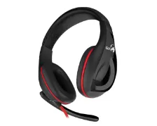 Audifonos Genius Hs-g560, 3.5mm, Alambrica, Con Microfono, Negro/rojo