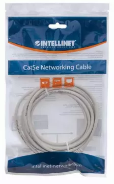 Patchord Intellinet Cable De Red, Cat5e, Utp Cat5e, 3 M, U/utp (utp), Gris