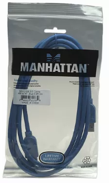 Extensor Manhattan Cable De Extensión Usb De Súpervelocidad 2 M, Usb A A Usb A, Macho/hembra, 5000 Mbit/s, Azul