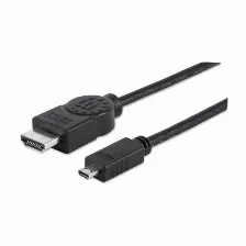 Cable Hdmi Manhattan 2m Hdmi, 2 M, Hdmi Micro-hdmi, Macho/macho, Negro (324427)
