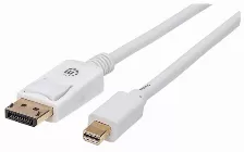 Cable Manhattan Mini Displayport Macho - Displayport Macho, 1 Metro, (324724) Blanco
