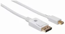 Cable Manhattan Mini Displayport Macho - Displayport Macho, 1 Metro, (324724) Blanco