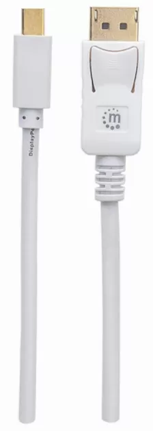 Cable Manhattan Mini Displayport Macho - Displayport Macho, 1 Metro, (324724) Blanco