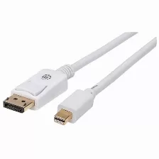 Cable Manhattan Display Port A Mini Display Port, 2 Metros, Blanco (324748)