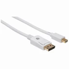 Cable Manhattan Display Port A Mini Display Port, 2 Metros, Blanco (324748)