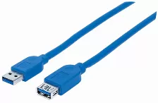 Extensor Manhattan 325394 1 M, Usb A A Usb A, Macho/hembra, 5000 Mbit/s, Azul