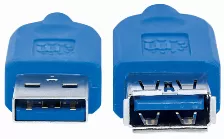 Extensor Manhattan 325394 1 M, Usb A A Usb A, Macho/hembra, 5000 Mbit/s, Azul