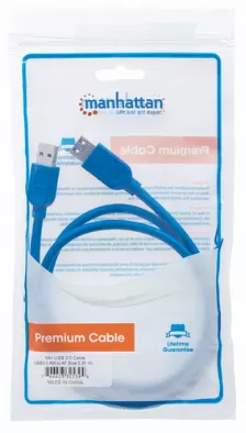 Extensor Manhattan 325394 1 M, Usb A A Usb A, Macho/hembra, 5000 Mbit/s, Azul
