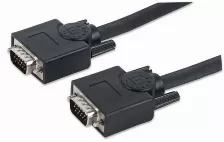 Cable Vga Manhattan, Longitud 30 M, Macho/macho, Negro (337342)