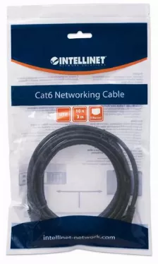 Patchord Intellinet Cable De Red, Cat6, Utp Cat6, 3 M, U/utp (utp), Negro