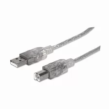 Cable Usb Manhattan Usb A A Usb B, 480 Mbit/s, Plata