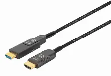 Cable Optico Activo Hdmi Tipo A Manhattan Desmontable, 20 M, 4k@60hz Uhd, Hdmi Tipo D Micro, 18 Gbit/s, Canal De Retorno De Audio Arc, Negro