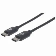 Cable Usb Manhattan Usb Tipo-c A Usb Tipo-c, 1 Metro, Negro, (353342)