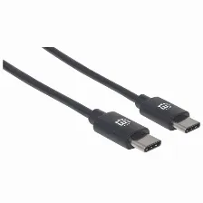 Cable Usb Manhattan Usb Tipo-c A Usb Tipo-c, 1 Metro, Negro, (353342)