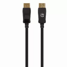 Cable Displayport Manhattan Cable Displayport 8k V1.4 Displayport 1.4, 1 M, Negro