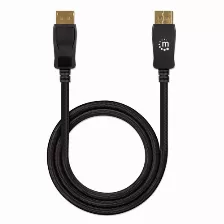 Cable Displayport Manhattan Cable Displayport 8k V1.4 Displayport 1.4, 1 M, Negro