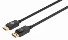 Cable Manhattan Displayport 1.4 Macho A Macho, 8k, 60hz, 2m, Negro