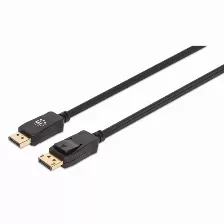 Cable Displayport Manhattan Cable Displayport 8k V1.4 Displayport 3 M, Negro