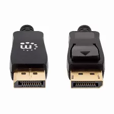 Cable Displayport Manhattan Cable Displayport 8k V1.4 Displayport 3 M, Negro