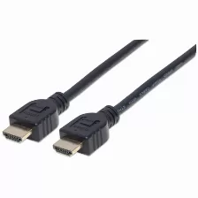 Cable Hdmi Manhattan Canal Ethernet, 1 M, 18 Gbit/s, 1080p, 2160p, Negro