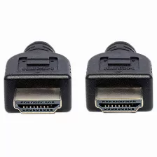 Cable Hdmi Manhattan Canal Ethernet, 1 M, 18 Gbit/s, 1080p, 2160p, Negro