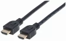 Cable Manhattan 353939 Hdmi Macho A Macho, Hec, Arc, 3d, 4k, Blindado, Negro, 2 Metros