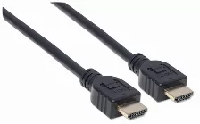 Cable Manhattan 353939 Hdmi Macho A Macho, Hec, Arc, 3d, 4k, Blindado, Negro, 2 Metros
