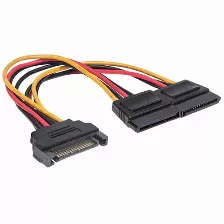 Cable Manhattan Sata Hembra A 2x Sata Macho, 15cm (354554)