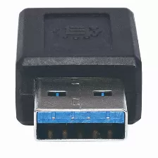 Adaptador Manhattan Usb-a A Usb-c, Negro