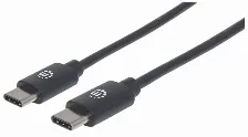Cable Usb Manhattan 354875, Usb Tipo-c A Usb Tipo-c, 2 Metros, Negro, (354875)
