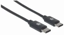 Cable Usb Manhattan 354875, Usb Tipo-c A Usb Tipo-c, 2 Metros, Negro, (354875)