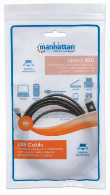 Cable Usb Manhattan 354875, Usb Tipo-c A Usb Tipo-c, 2 Metros, Negro, (354875)