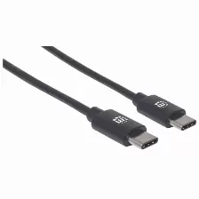 Cable Usb Manhattan Usb C A Usb C, 480 Mbit/s, Negro