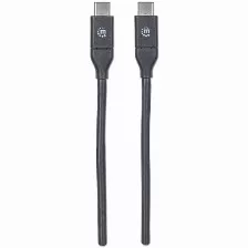 Cable Usb Manhattan Cable Para Dispositivos Usb-c De Súpervelocidad+ Usb C A Usb C, 10000 Mbit/s, Negro