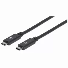 Cable Usb Manhattan, Usb-c A Usb-c, 10 Gbit/s, 100w, 1 Metro, Negro