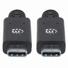 Cable Usb Manhattan, Usb-c A Usb-c, 10 Gbit/s, 100w, 1 Metro, Negro