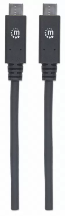 Cable Usb Manhattan, Usb-c A Usb-c, 10 Gbit/s, 100w, 1 Metro, Negro