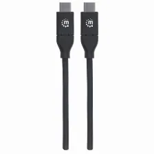 Cable Usb Manhattan Cables Usb-c De Alta Velocidad Usb C A Usb C, 480 Mbit/s, Negro