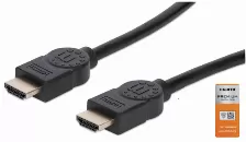 Cable Hdmi Manhattan, Alta Velocidad, 3 Metros, 4k, 60hz, Negro