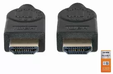 Cable Hdmi Manhattan, Alta Velocidad, 3 Metros, 4k, 60hz, Negro